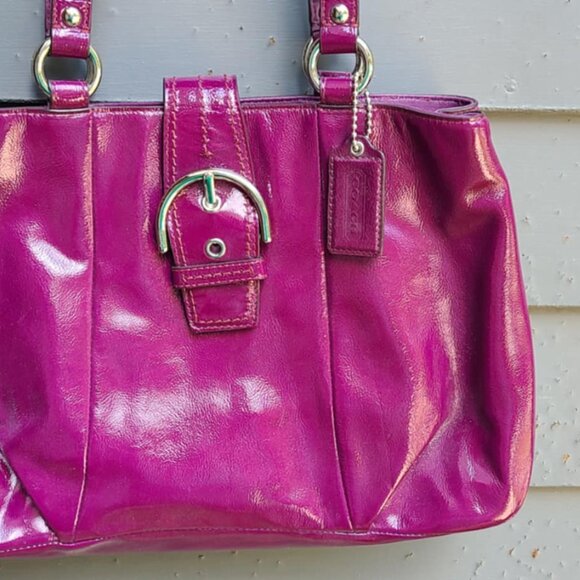 Coach SOHO Plumb Patient Leather Handbag NWOT! - Picture 13 of 13